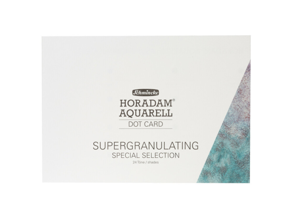 Próbnik farb Dot Card Horadam Aquarell, Supergranulating - Schmincke - 24 kolory