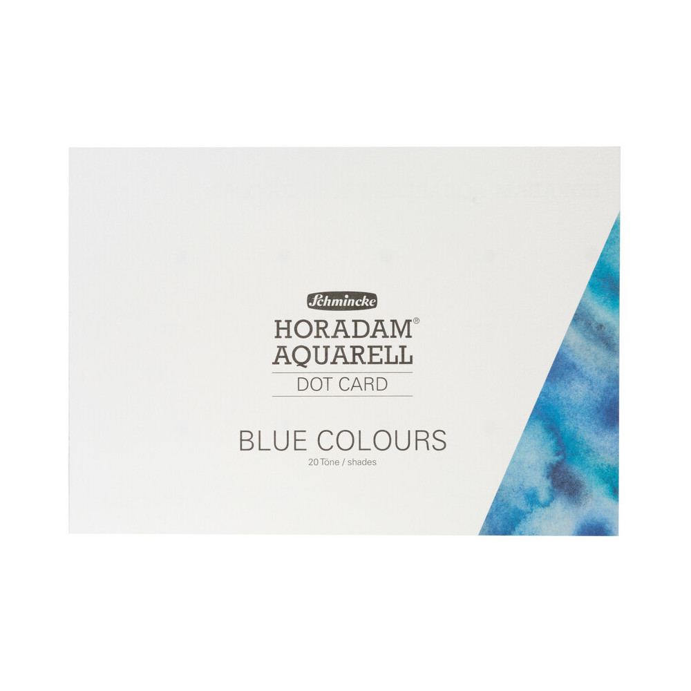 Próbnik farb Dot Card Horadam Aquarell, Blue - Schmincke - 20 kolorów