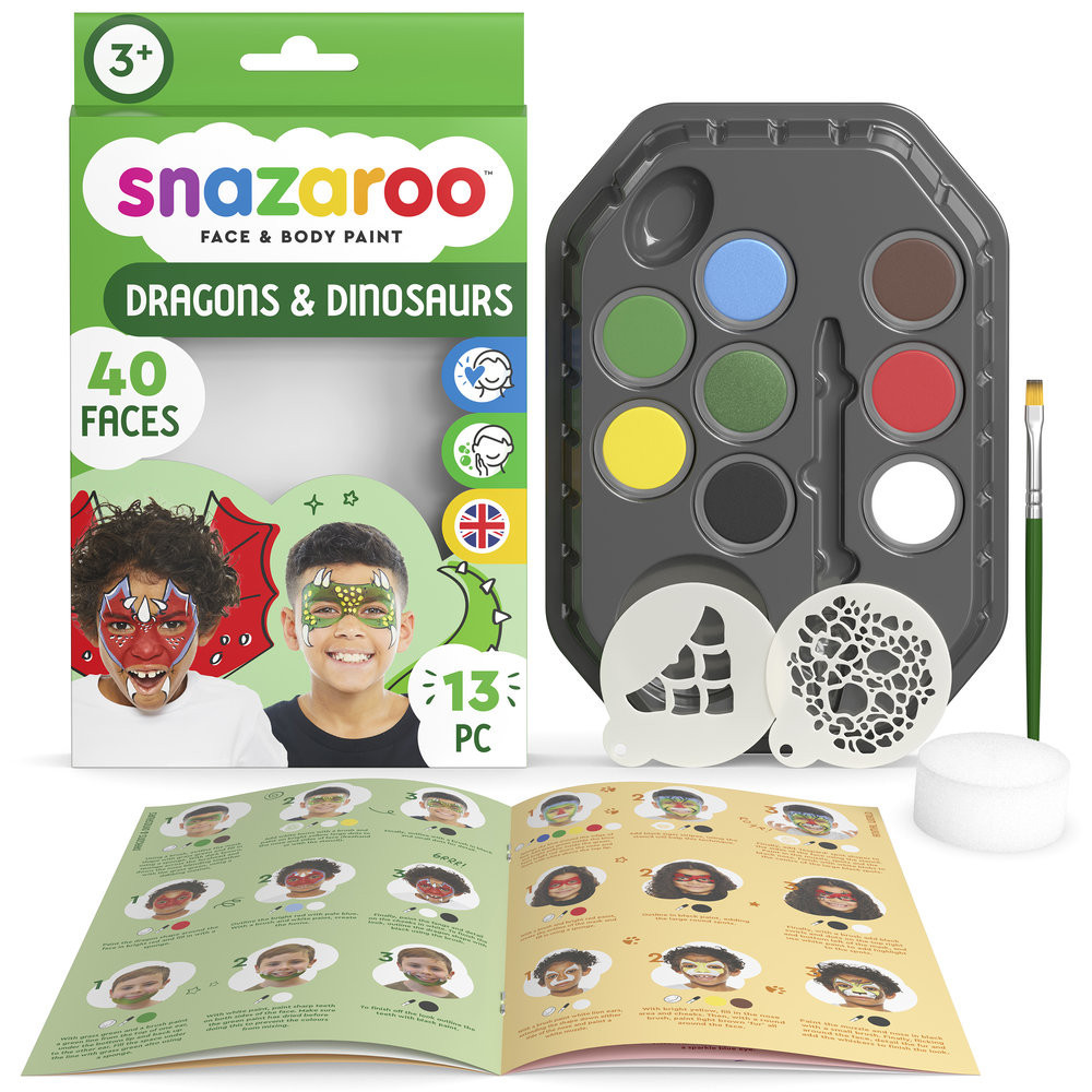 Face paint kit - Snazaroo - Dragon, 13 pcs.