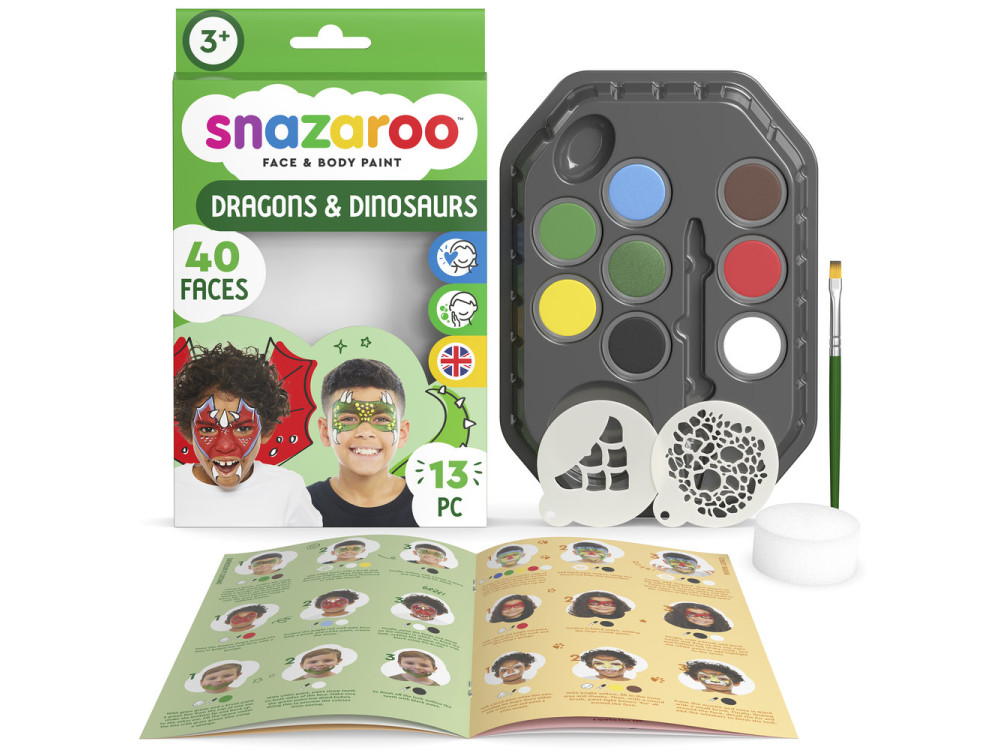 Face paint kit - Snazaroo - Dragon, 13 pcs.