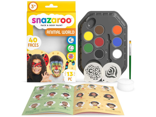 Zestaw do malowania twarzy - Snazaroo - Animal World