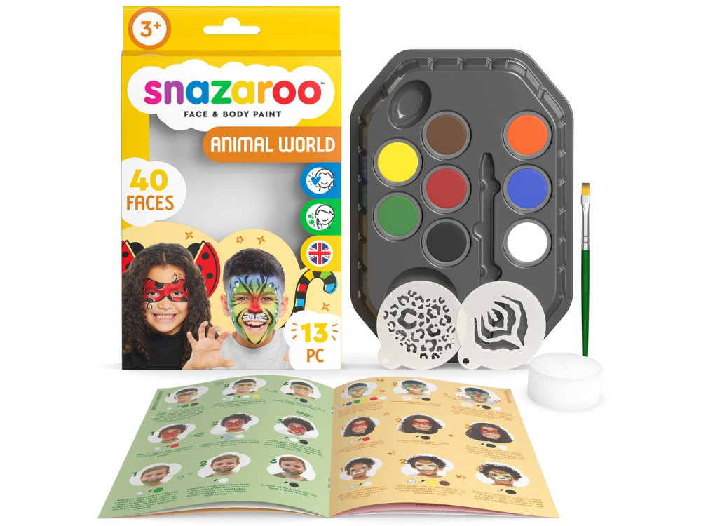 Zestaw do malowania twarzy - Snazaroo - Animal World