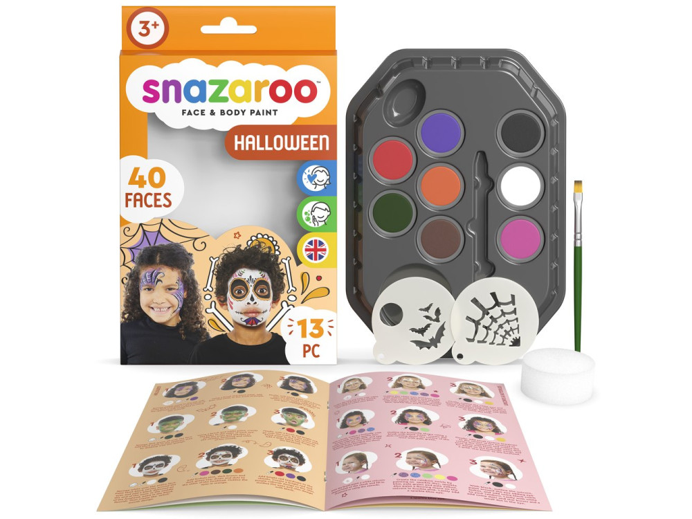 Zestaw do malowania twarzy - Snazaroo - Halloween, 13 szt.