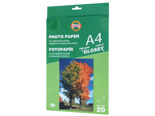 Photo paper A4 - Koh-I-Noor - glossy, 150g/m2, 20 sheets