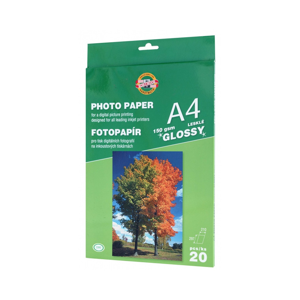 Photo paper A4 - Koh-I-Noor - glossy, 150g/m2, 20 sheets