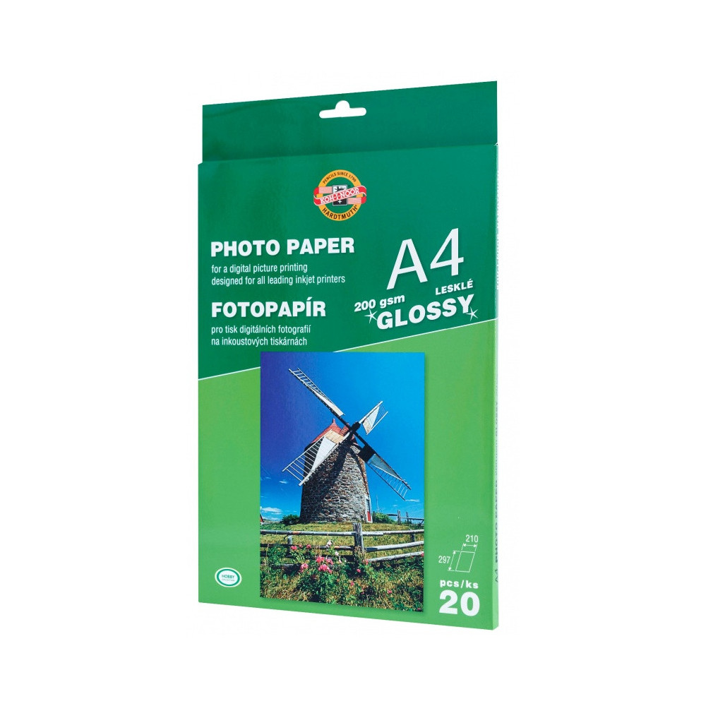 Photo paper A4 - Koh-I-Noor - glossy, 200 g/m2, 20 sheets