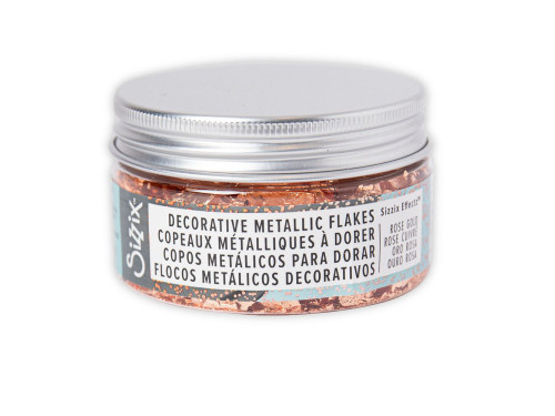 Decorative Metallic Flakes Effectz - Sizzix - Rose Gold, 0,8 g