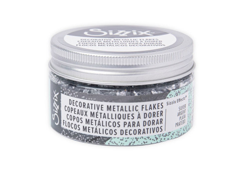 Decorative Metallic Flakes Effectz - Sizzix - Silver, 0,8 g