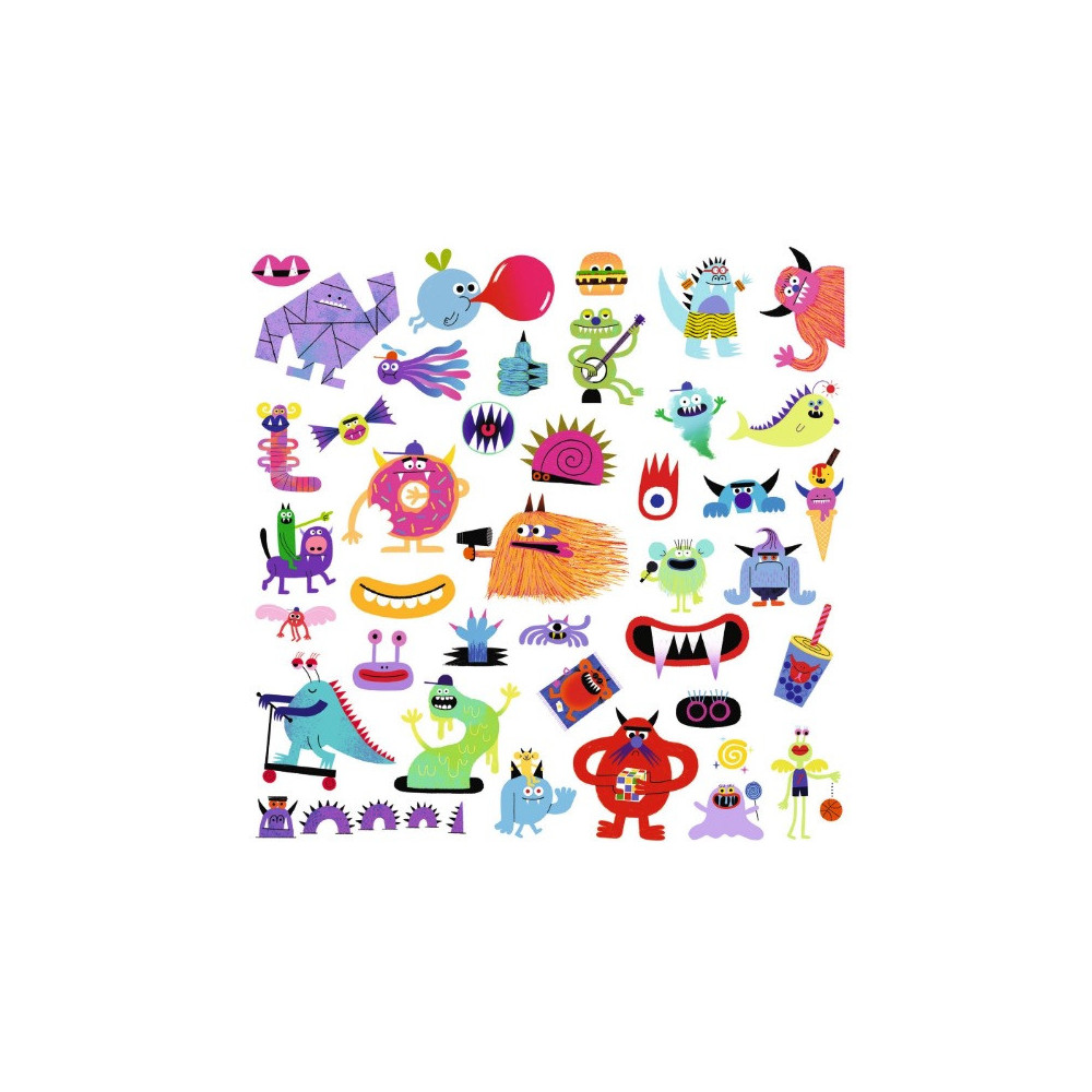 Stickers for kids, Monsters - Djeco - 160 pcs.
