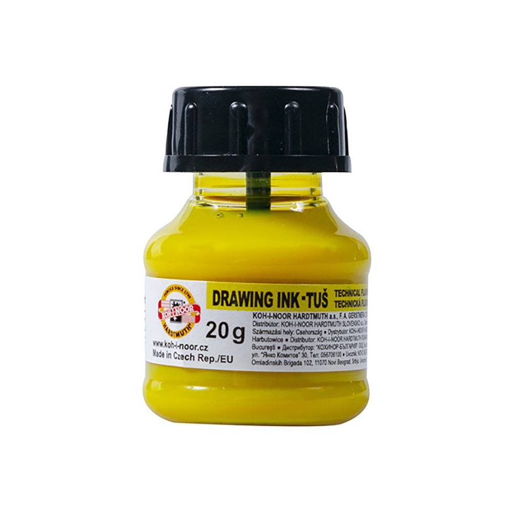 Technical drawing ink - Koh-I-Noor - fluorescent yellow, 20 g