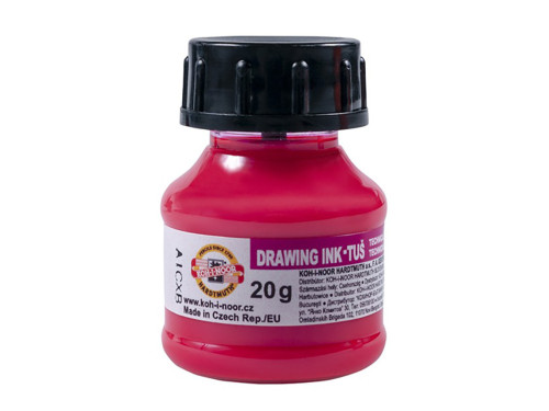 Technical drawing ink - Koh-I-Noor - fluorescent pink, 20 g