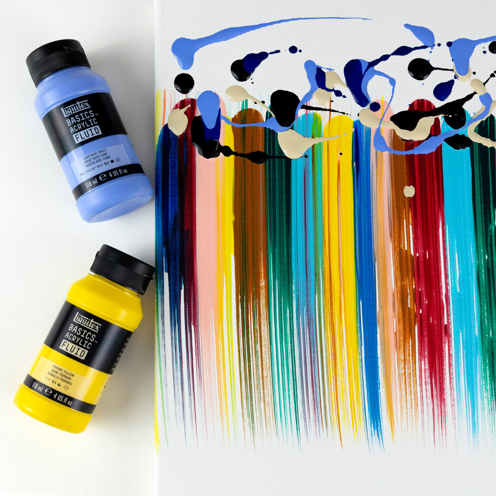 Farba akrylowa Basics Acrylic Fluid - Liquitex - 052, Silver, 118 ml