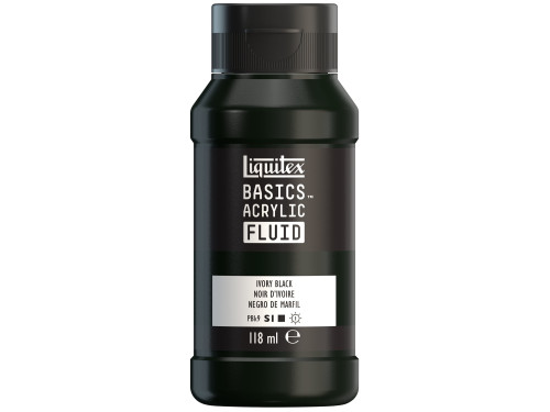 Farba akrylowa Basics Acrylic Fluid - Liquitex - 244, Ivory Black, 118 ml