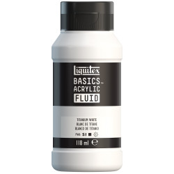Basics Acrylic Fluid paint - Liquitex - 432, Titanium White, 118 ml