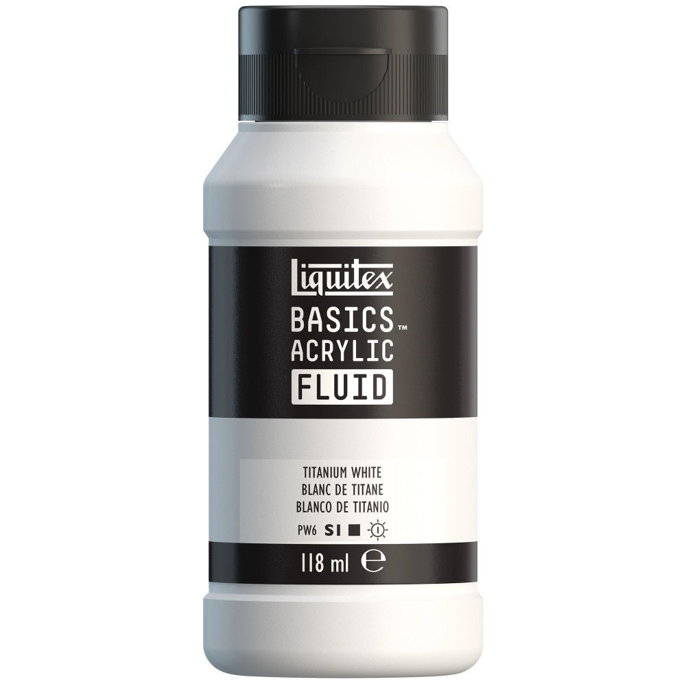 Farba akrylowa Basics Acrylic Fluid - Liquitex - 432, Titanium White, 118 ml