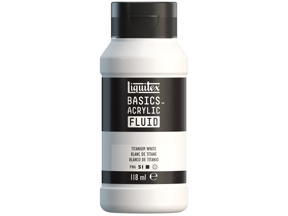 Farba akrylowa Basics Acrylic Fluid - Liquitex - 432, Titanium White, 118 ml