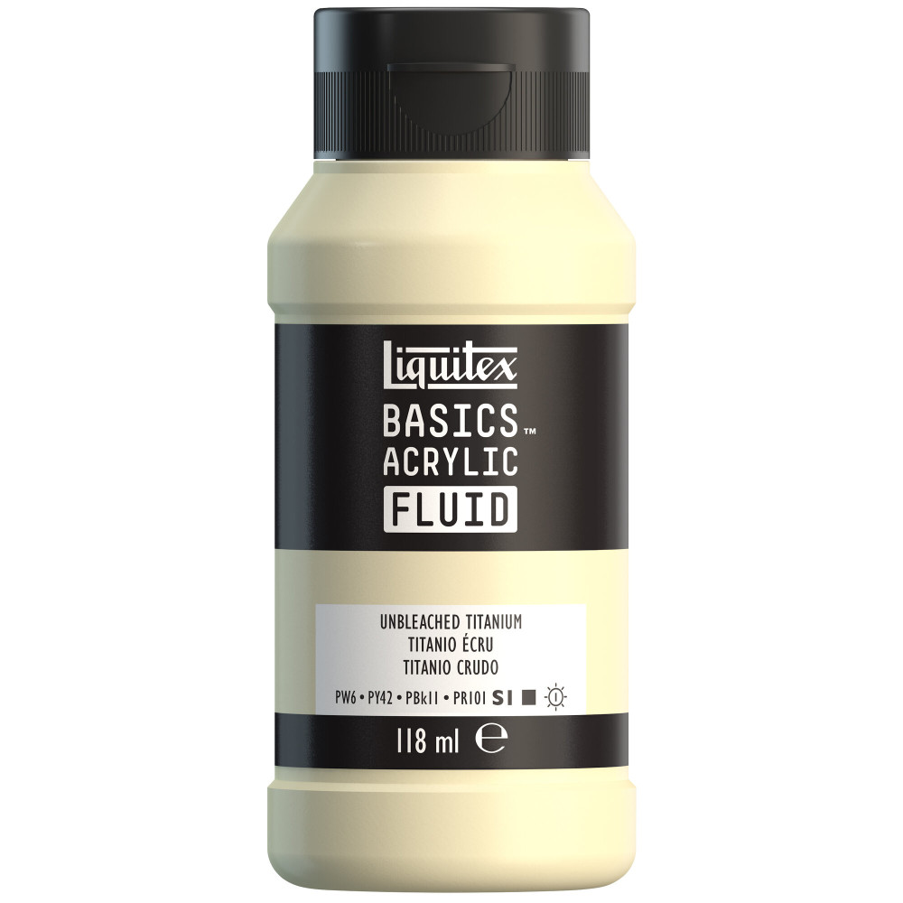 Basics Acrylic Fluid paint - Liquitex - 434, Unbleached Titanium, 118 ml