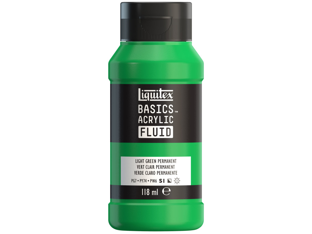 Basics Acrylic Fluid paint - Liquitex - 312, Light Green Permanent, 118 ml