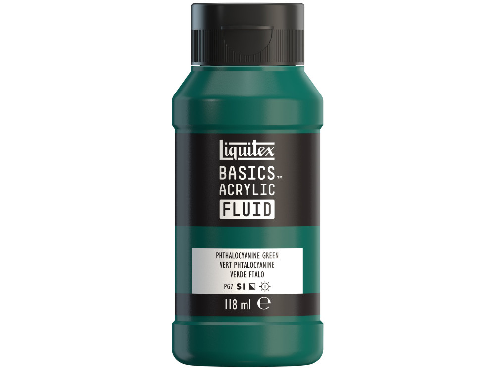 Farba akrylowa Basics Acrylic Fluid - Liquitex - 317, Phthalocyanine Green, 118 ml