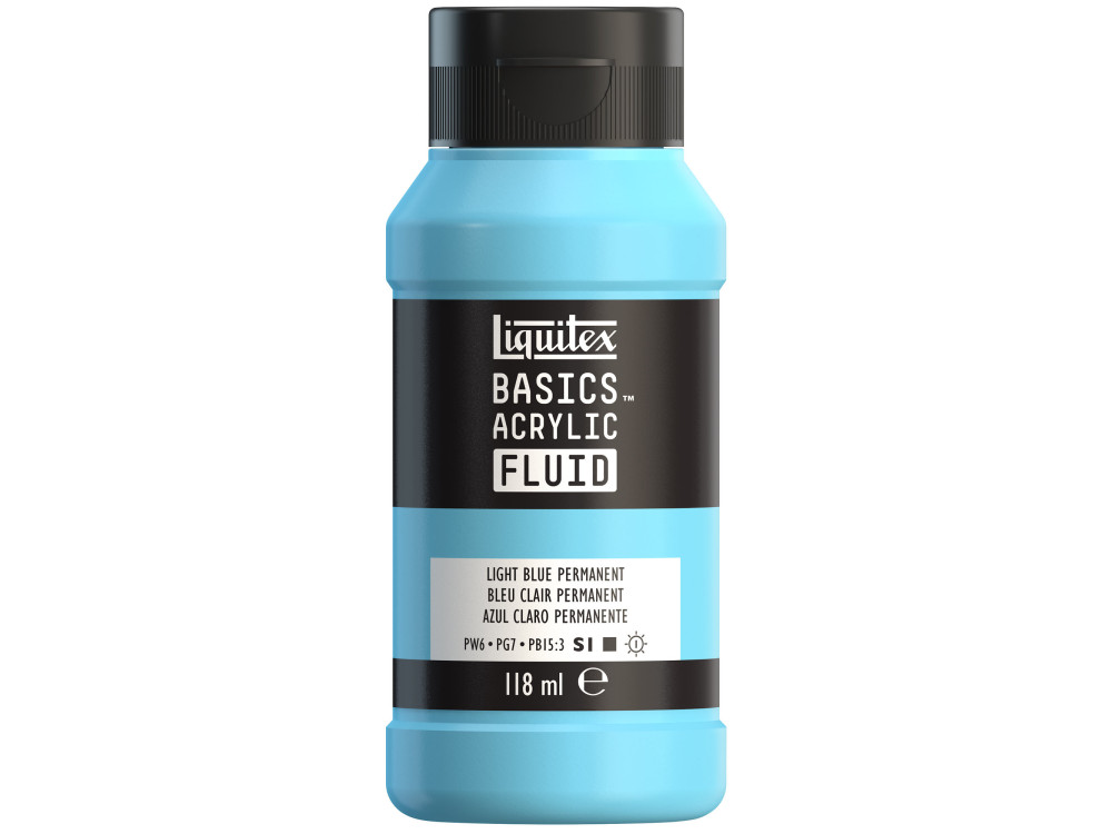 Farba akrylowa Basics Acrylic Fluid - Liquitex - 770, Light Blue Permanent, 118 ml