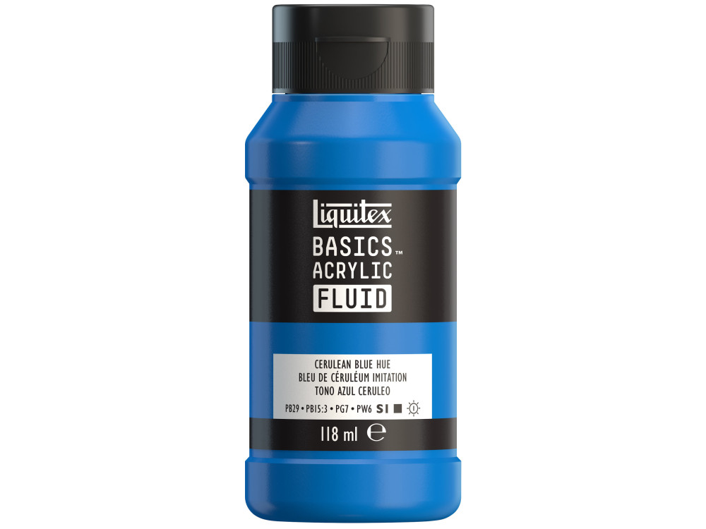 Farba akrylowa Basics Acrylic Fluid - Liquitex - 470, Cerulean Blue Hue, 118 ml