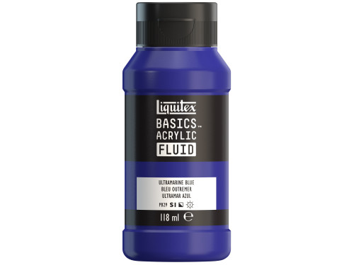 Basics Acrylic Fluid paint - Liquitex - 380, Ultramarine Blue, 118 ml