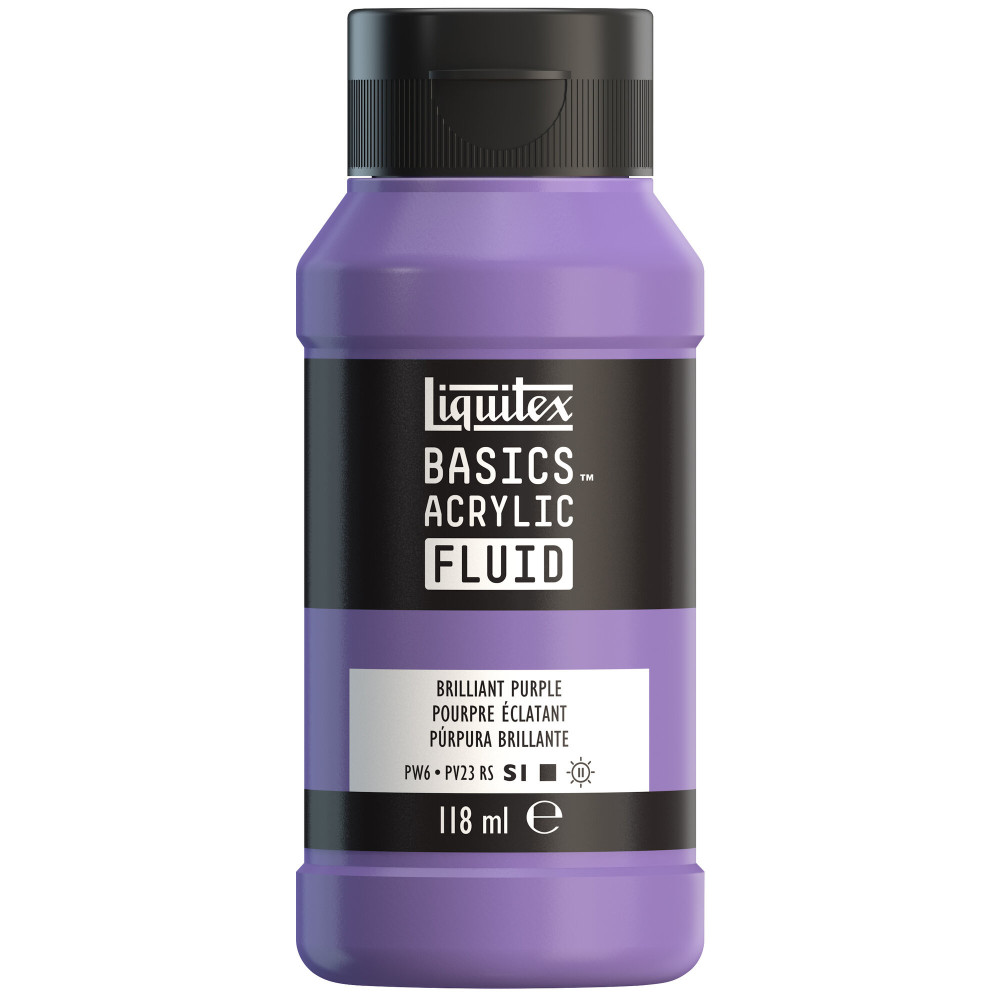 Basics Acrylic Fluid paint - Liquitex - 590, Brilliant Purple, 118 ml