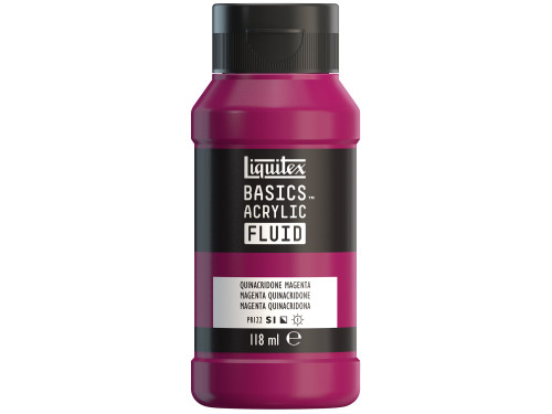 Farba akrylowa Basics Acrylic Fluid - Liquitex - 114, Quinacridone Magenta, 118 ml