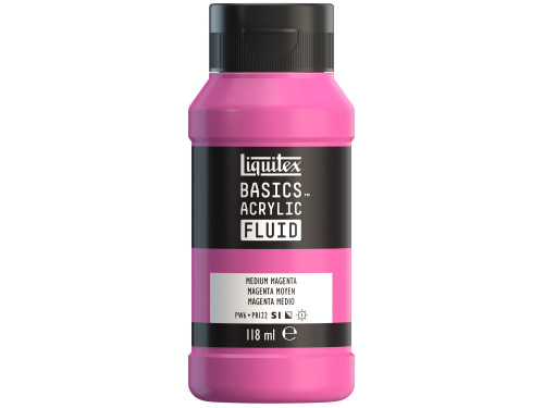 Basics Acrylic Fluid paint - Liquitex - 500, Medium Magenta, 118 ml