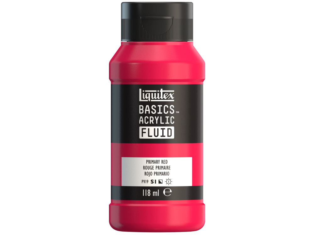 Basics Acrylic Fluid paint - Liquitex - 415, Primary Red, 118 ml
