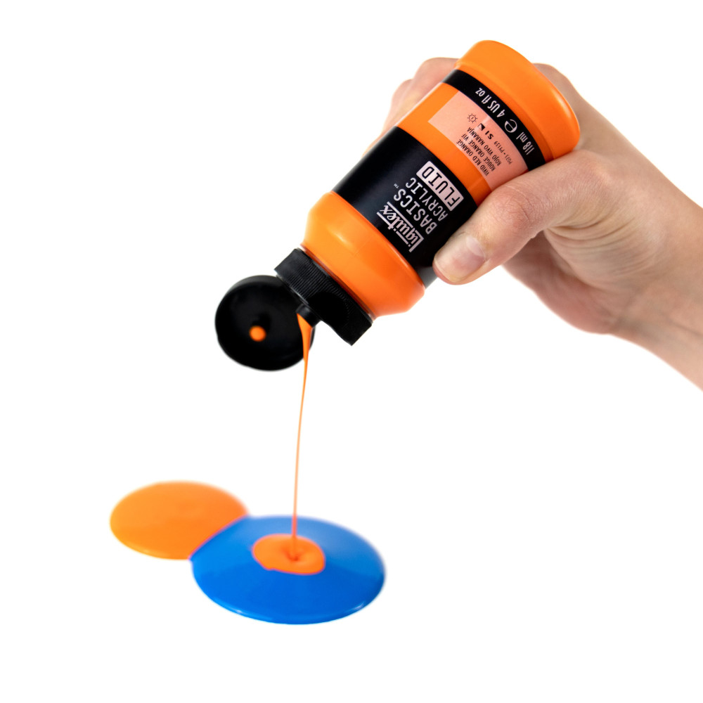 Farba akrylowa Basics Acrylic Fluid - Liquitex - 620, Vivid Red Orange, 118 ml