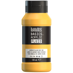 Basics Acrylic Fluid paint - Liquitex - 163, Cadmium Yellow Deep Hue, 118 ml