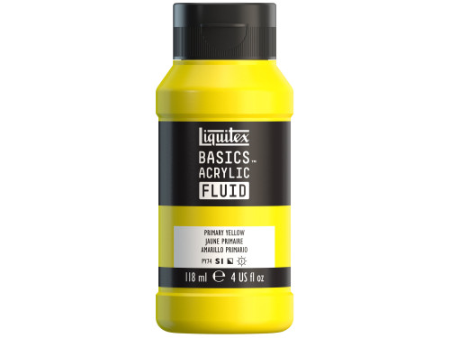 Farba akrylowa Basics Acrylic Fluid - Liquitex - 410, Primary Yellow, 118 ml