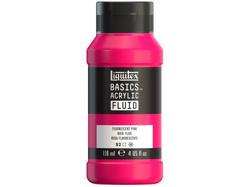 Basics Acrylic Fluid paint - Liquitex - 987, Fluorescent Pink, 118 ml