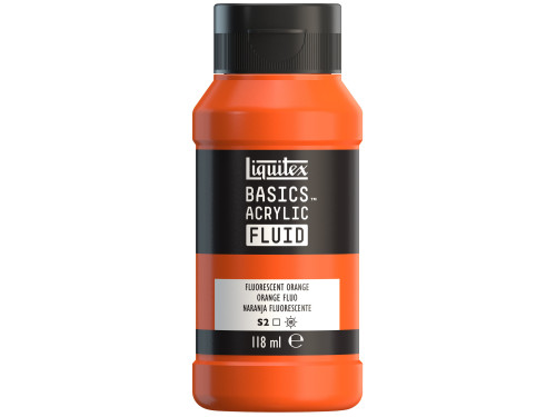Farba akrylowa Basics Acrylic Fluid - Liquitex - 982, Fluorescent Orange, 118 ml