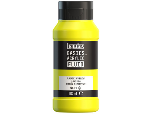 Farba akrylowa Basics Acrylic Fluid - Liquitex - 981, Fluorescent Yellow, 118 ml