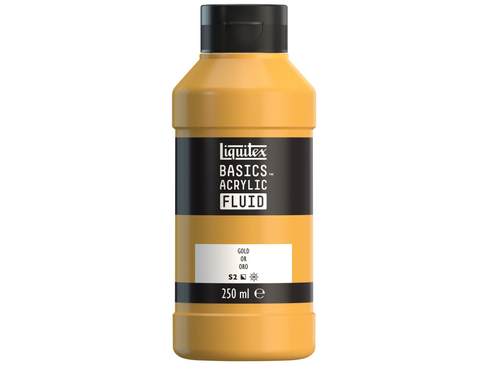 Basics Acrylic Fluid paint - Liquitex - 051, Gold, 250 ml