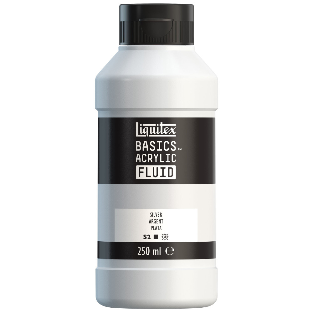 Basics Acrylic Fluid paint - Liquitex - 052, Silver, 250 ml