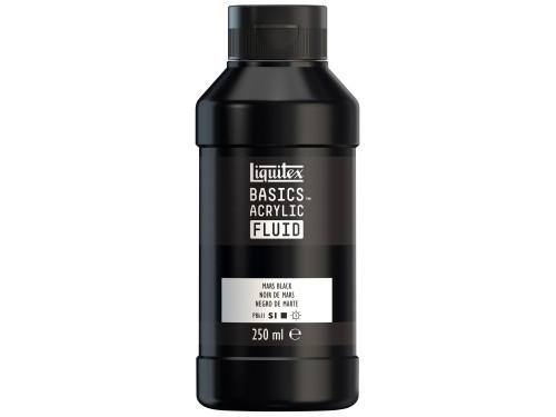 Basics Acrylic Fluid paint - Liquitex - 276, Mars Black, 250 ml