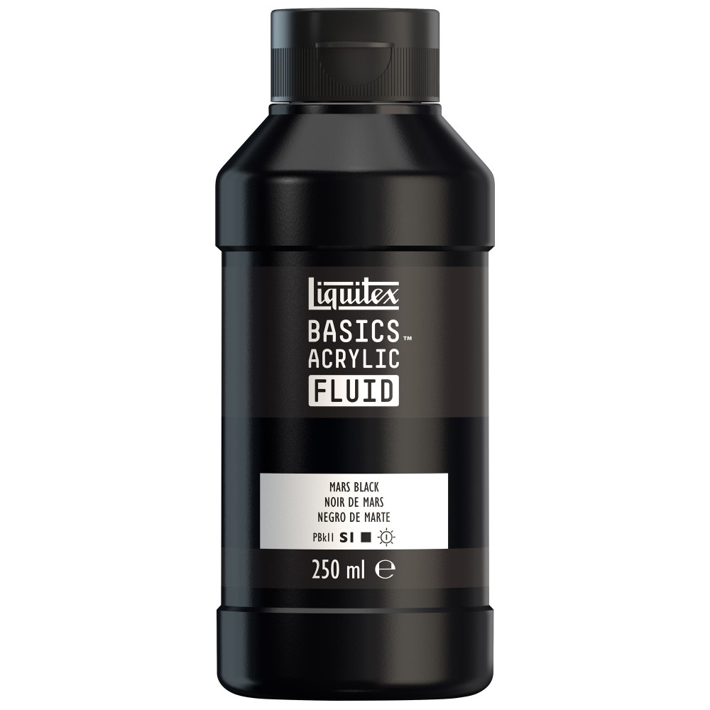 Basics Acrylic Fluid paint - Liquitex - 276, Mars Black, 250 ml