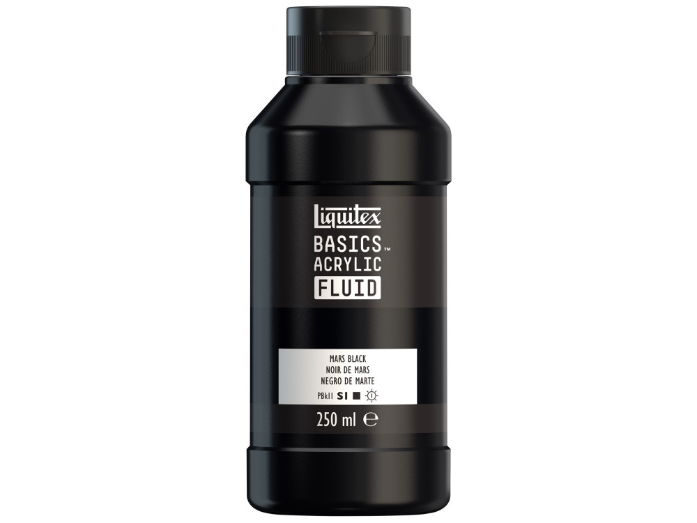 Basics Acrylic Fluid paint - Liquitex - 276, Mars Black, 250 ml