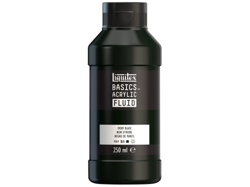 Farba akrylowa Basics Acrylic Fluid - Liquitex - 244, Ivory Black, 250 ml