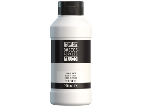 Basics Acrylic Fluid paint - Liquitex - 432, Titanium White, 250 ml