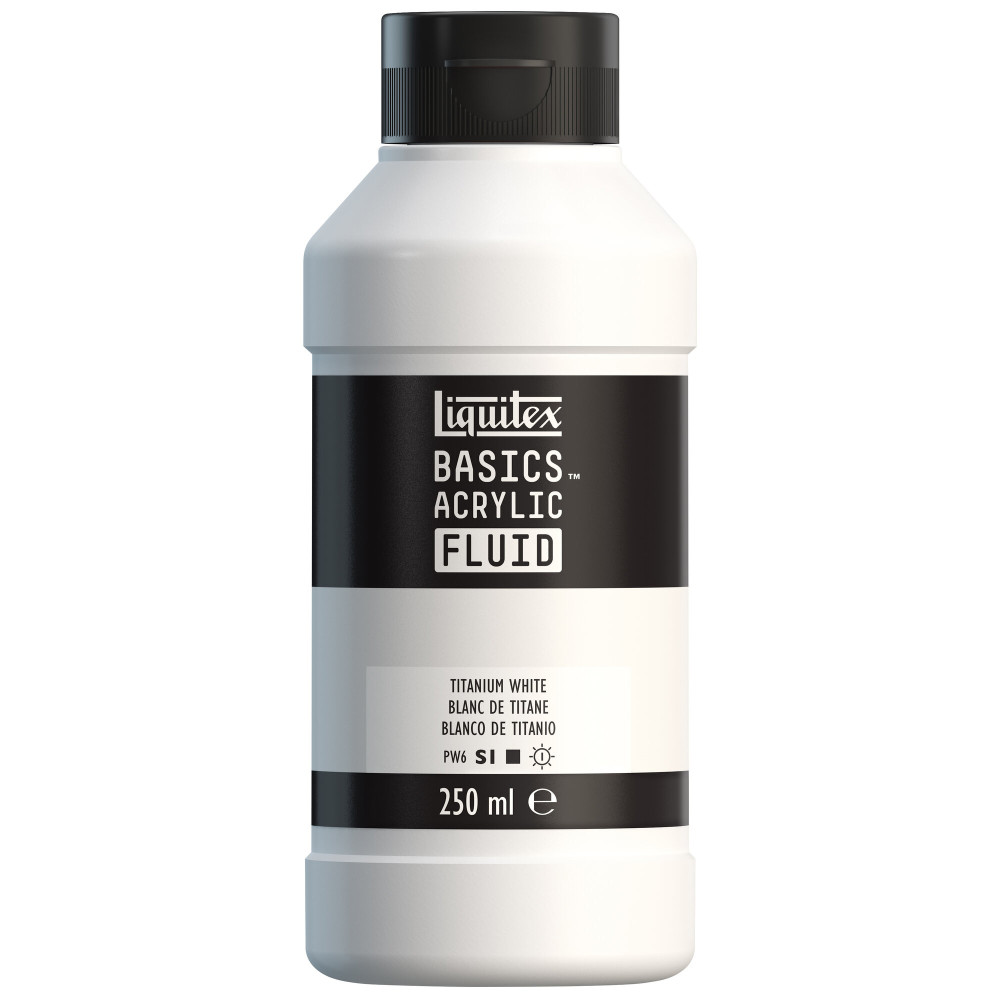 Basics Acrylic Fluid paint - Liquitex - 432, Titanium White, 250 ml