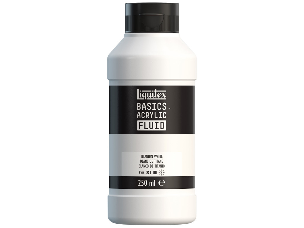 Basics Acrylic Fluid paint - Liquitex - 432, Titanium White, 250 ml
