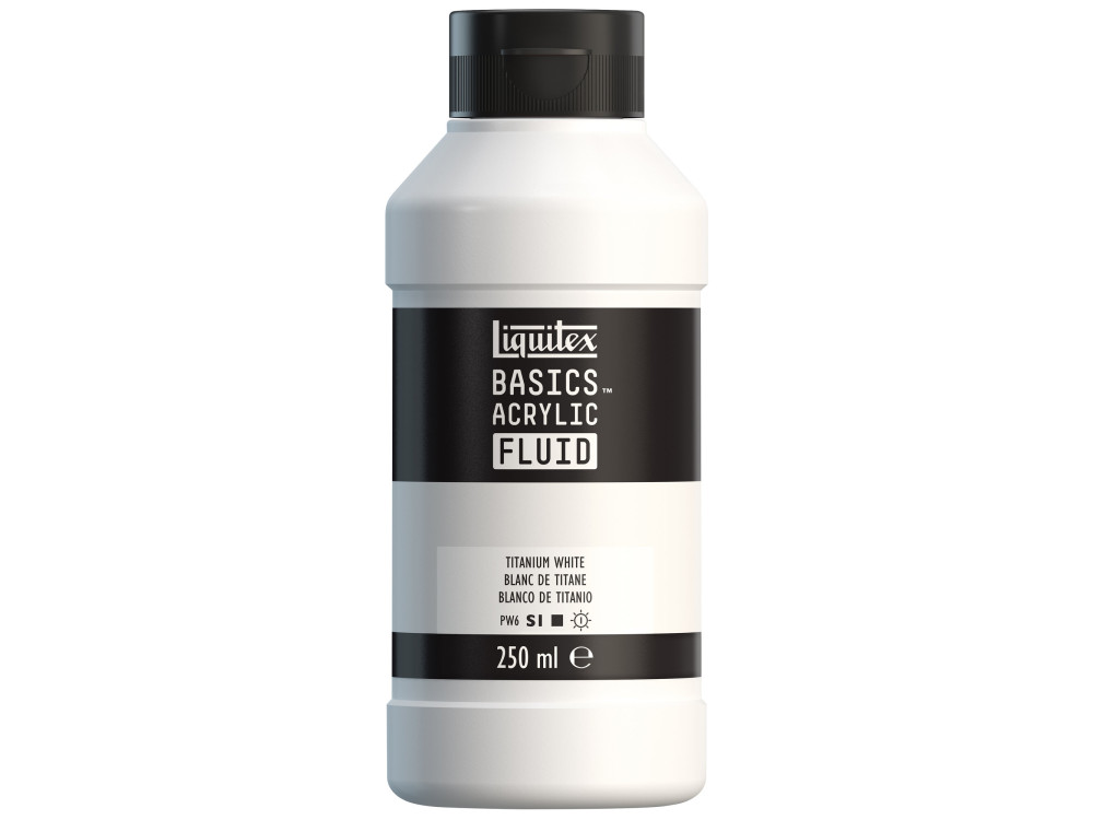 Farba akrylowa Basics Acrylic Fluid - Liquitex - 432, Titanium White, 250 ml