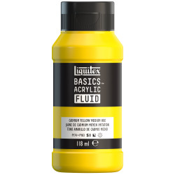 Basics Acrylic Fluid paint - Liquitex - 830, Cadmium Yellow Medium Hue, 118 ml