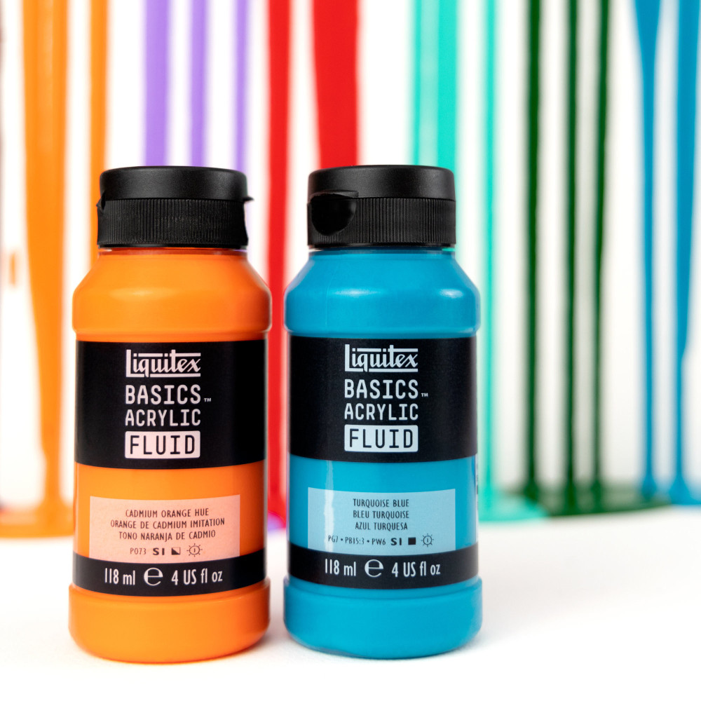 Zestaw farb Basics Acrylic Fluid - Liquitex - 12 kolorów x 118 ml
