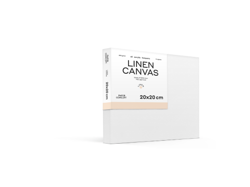 Stretched Linen canvas - PaperConcept - 20 x 20 cm