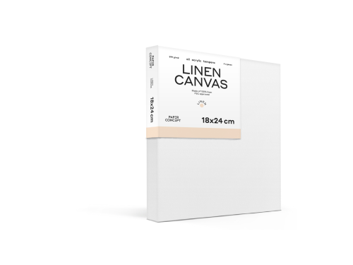 Stretched Linen canvas - PaperConcept - 18 x 24 cm